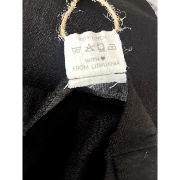 Linen Handmade Studio Black Skirt Size 2 - Picture 11 of 11